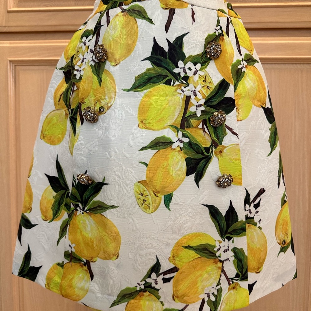 Dolce & Gabbana Lemon Print Skirt